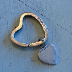 Tiffany & Co Heart and Dangle Heart 925 Key Ring